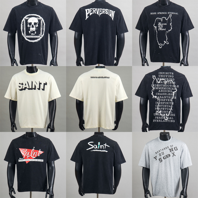 Streetwear Brand Shirts - Streetwear Brand American Retro Washed Distressed
