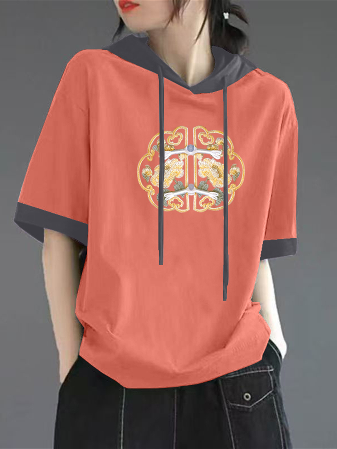 Red Pure Cotton Short Sleeve T - Streetwear High End Brand avis et prix