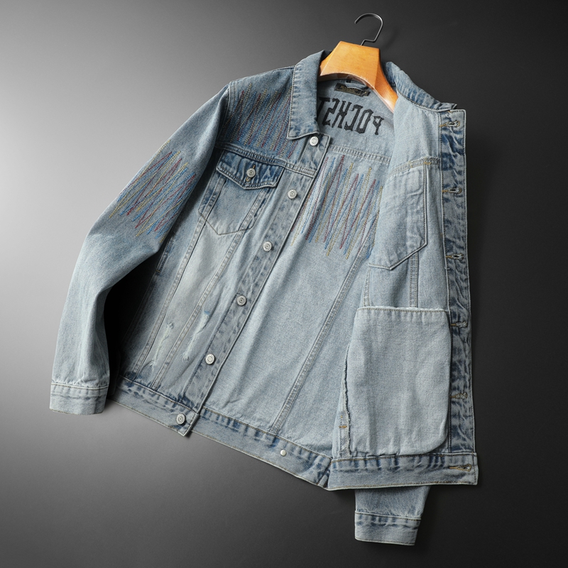 Brand Vintage Washed Denim Jac - Streetwear High End Brand avis et prix