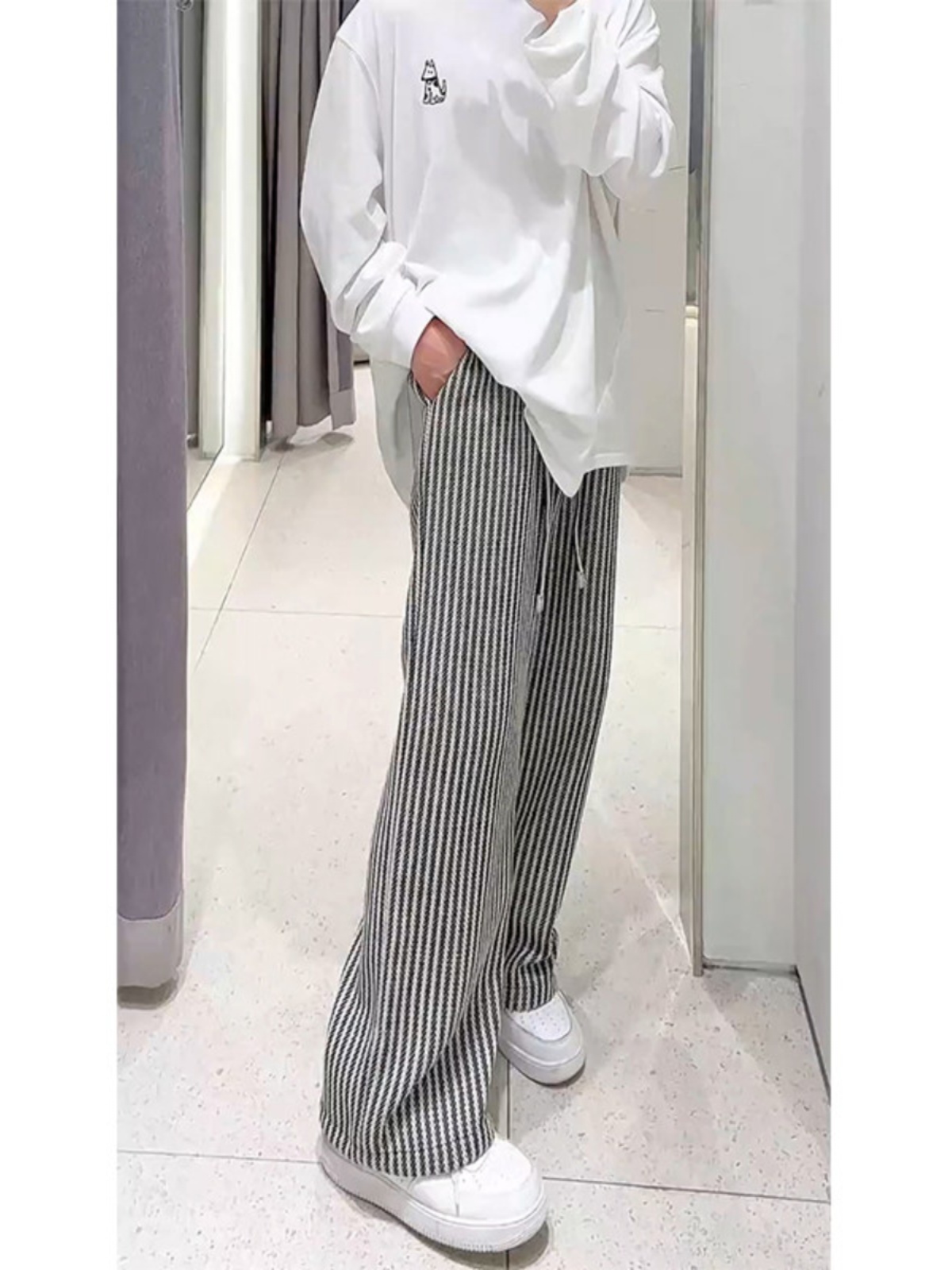 Loose Fit Men's Casual Straigh - Streetwear High End Brand avis et prix