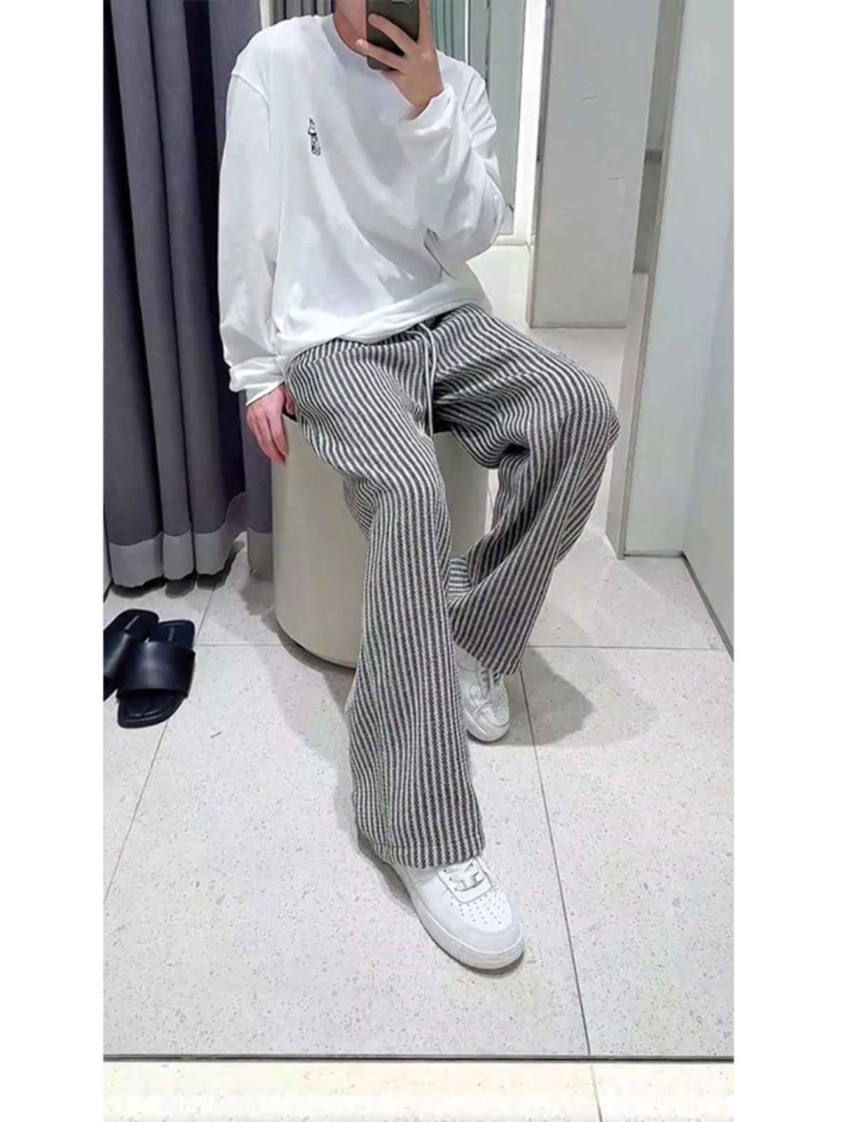 Loose Fit Men's Casual Straigh - Streetwear High End Brand avis et prix
