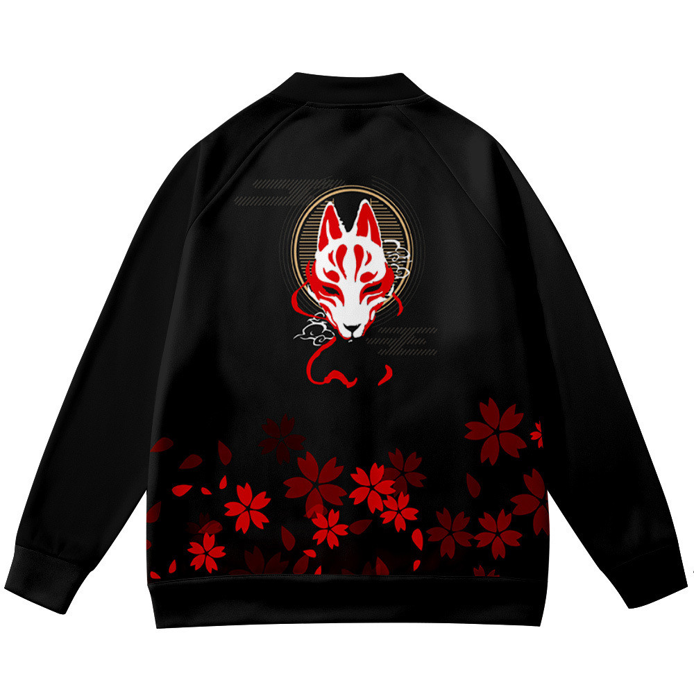 Coats Anime Flower Fox 3D Prin - Streetwear Brand With Flowers avis et prix