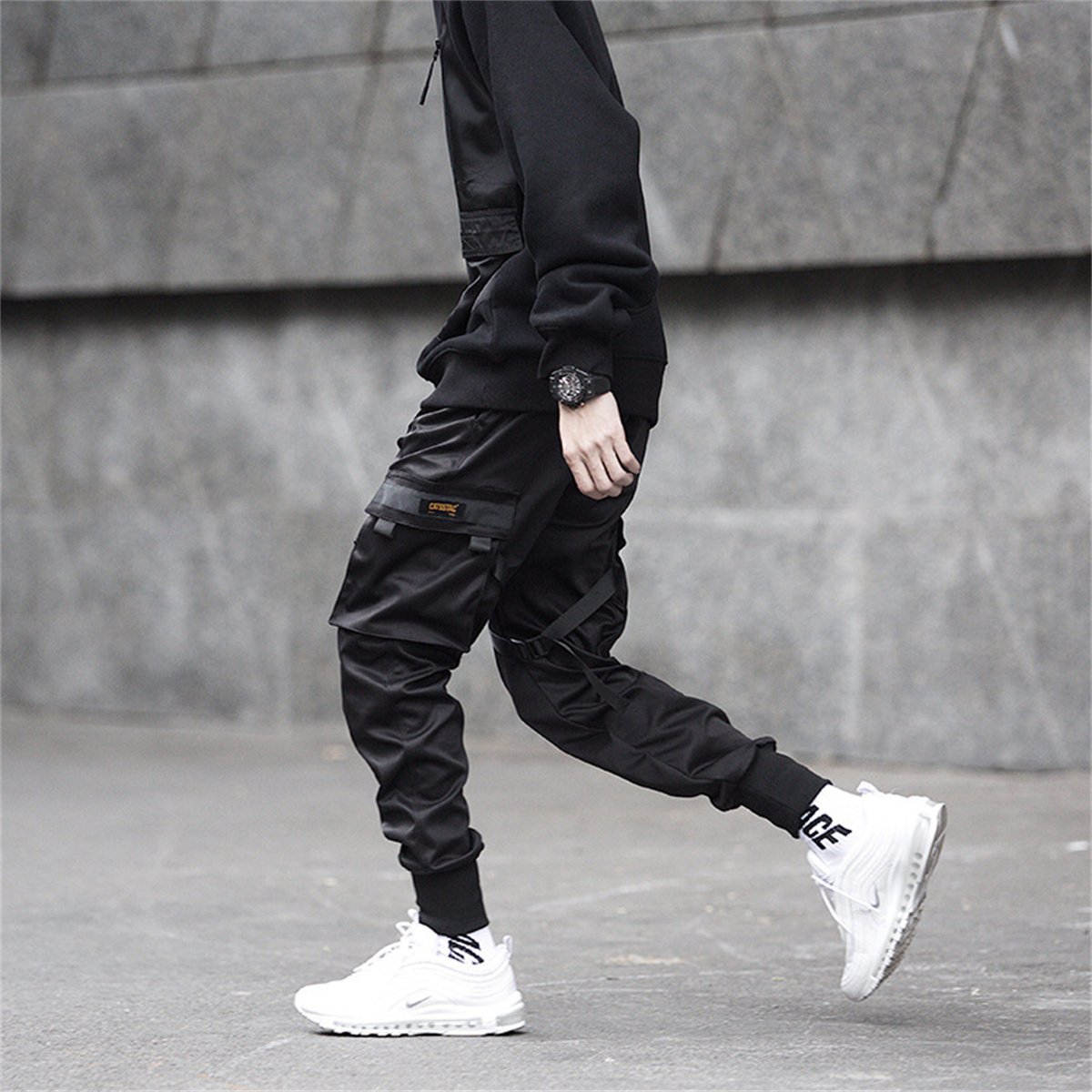 Black Hip Hop Cargo Pants Summ - Streetwear Brand China avis et prix