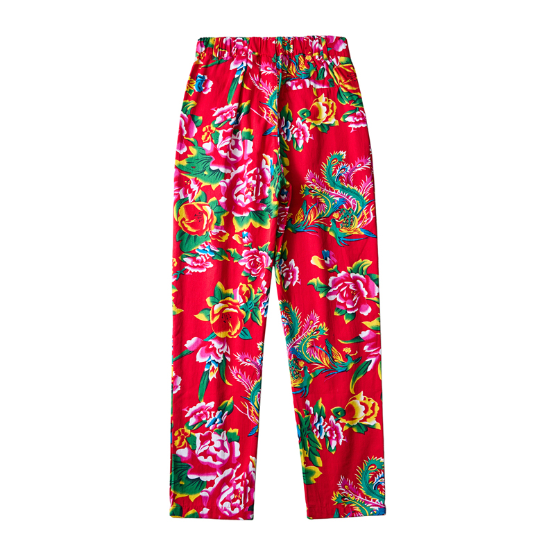 Men Chinese Style Popular Pant - Streetwear Brand With Flowers avis et prix