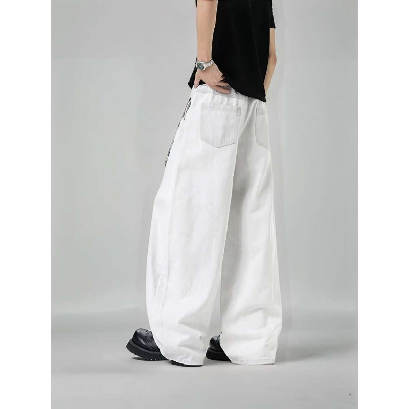 Men's Loose Wide Leg Plaid Pan - Streetwear Brand China avis et prix