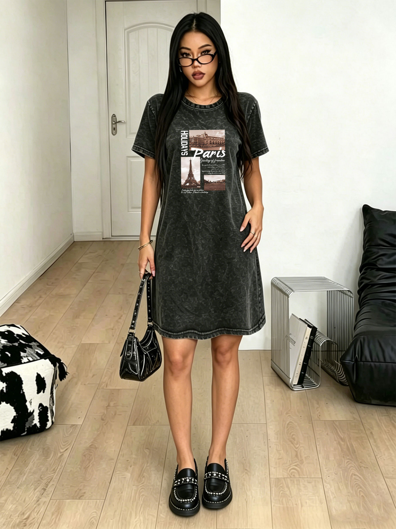 Women's washed vintage T-shirt - Streetwear Brand Paris avis et prix